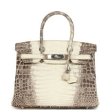 Hermès Birkin 30 Himalaya Niloticus Crocodile Palladium Hardware (Copy)