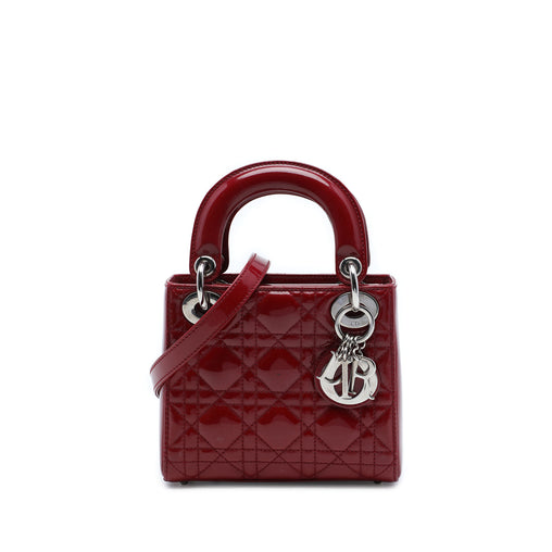 Lady Dior Bag Cannage Quilt Patent Mini
