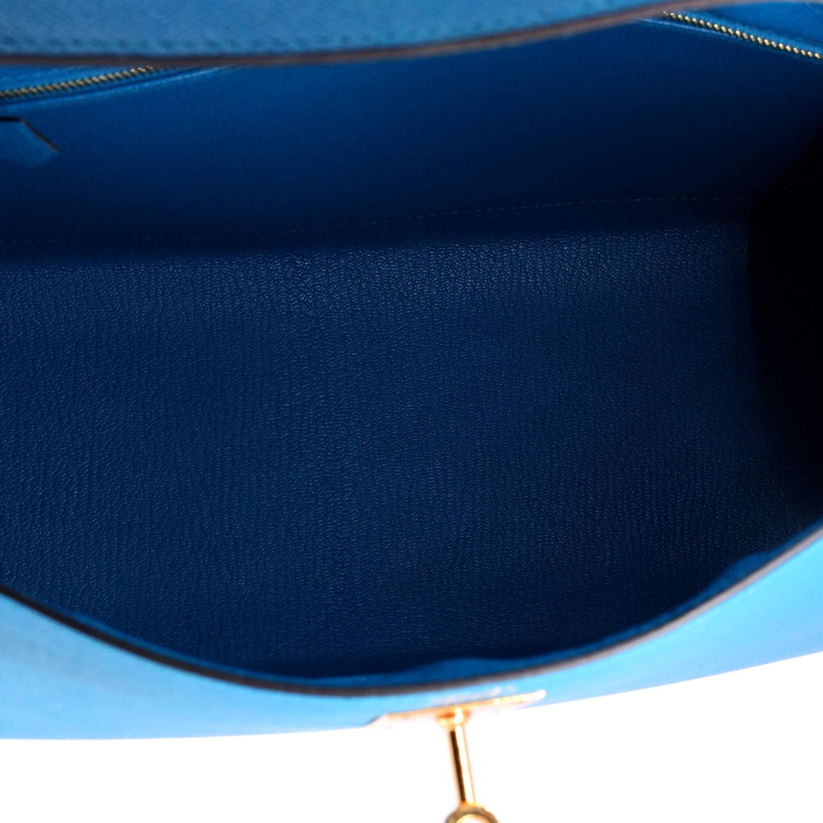 Kelly Handbag Bleu Zellige Epsom with Gold Hardware 32