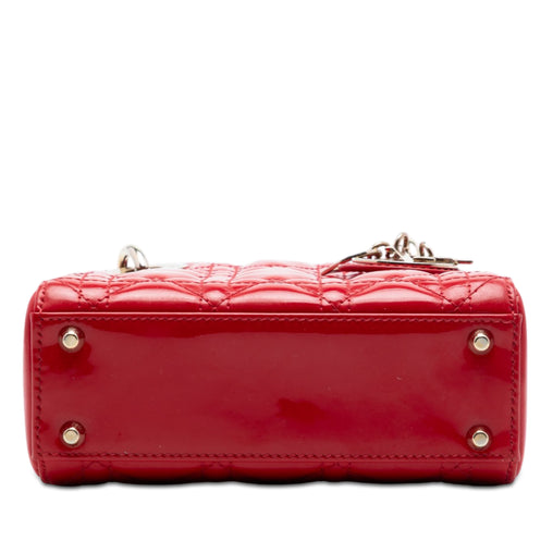 Lady Dior Bag Cannage Quilt Patent Mini