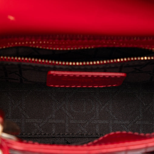 Lady Dior Bag Cannage Quilt Patent Mini