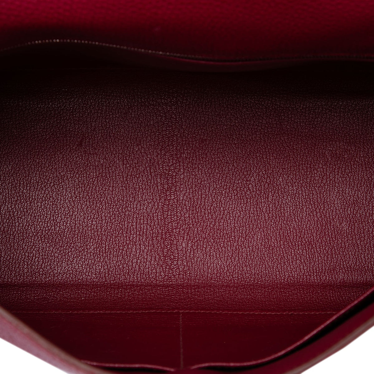 Kelly Handbag Red Togo with Palladium Hardware 32