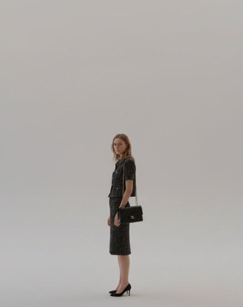 Classic Double Flap Bag Quilted Caviar Small