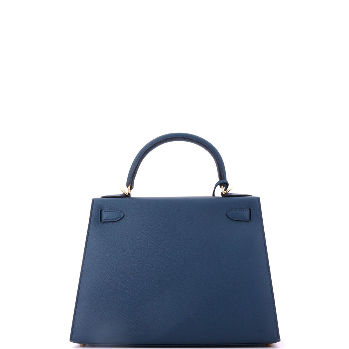 Kelly Handbag Bleu De Prusse Epsom with Gold Hardware 28