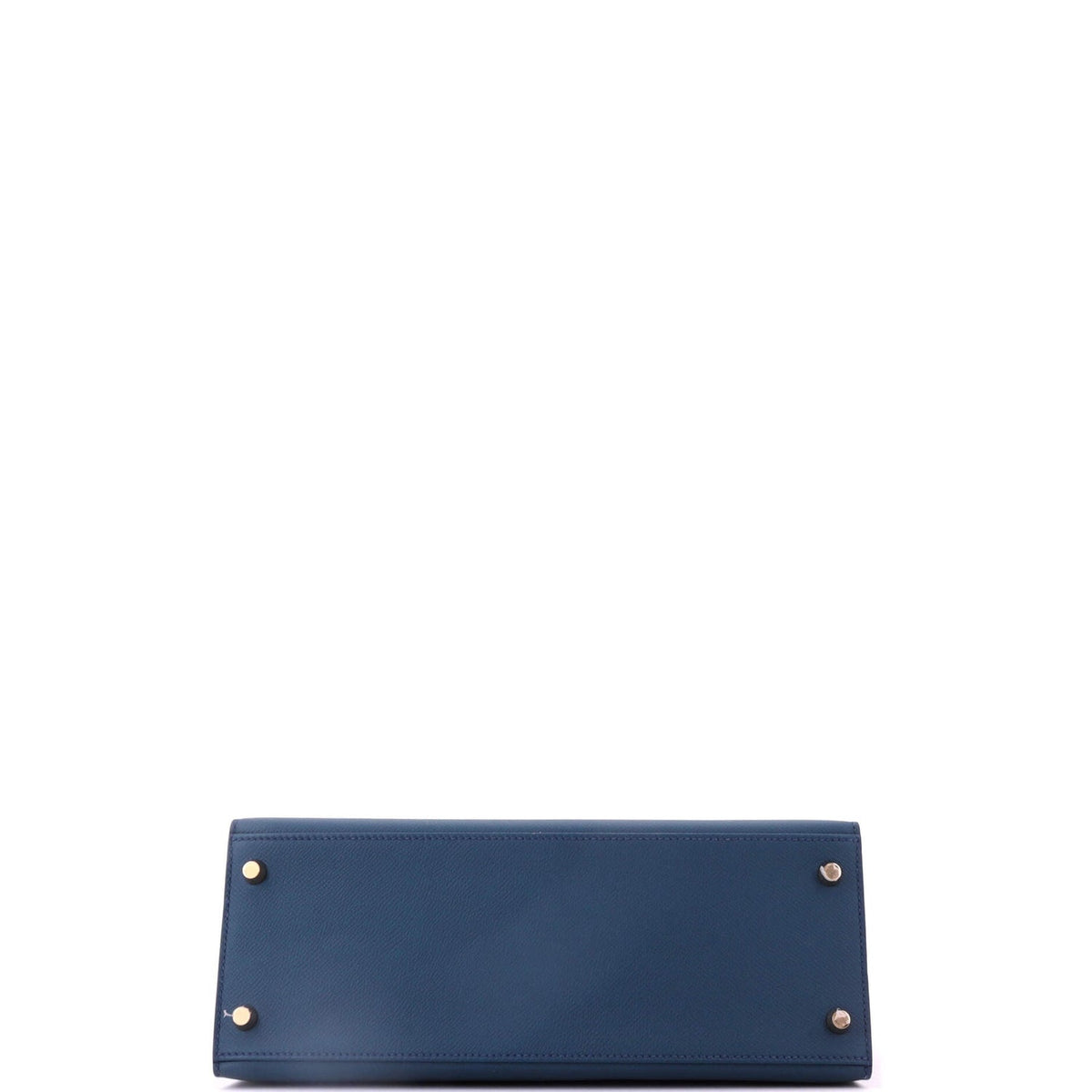 Kelly Handbag Bleu De Prusse Epsom with Gold Hardware 28