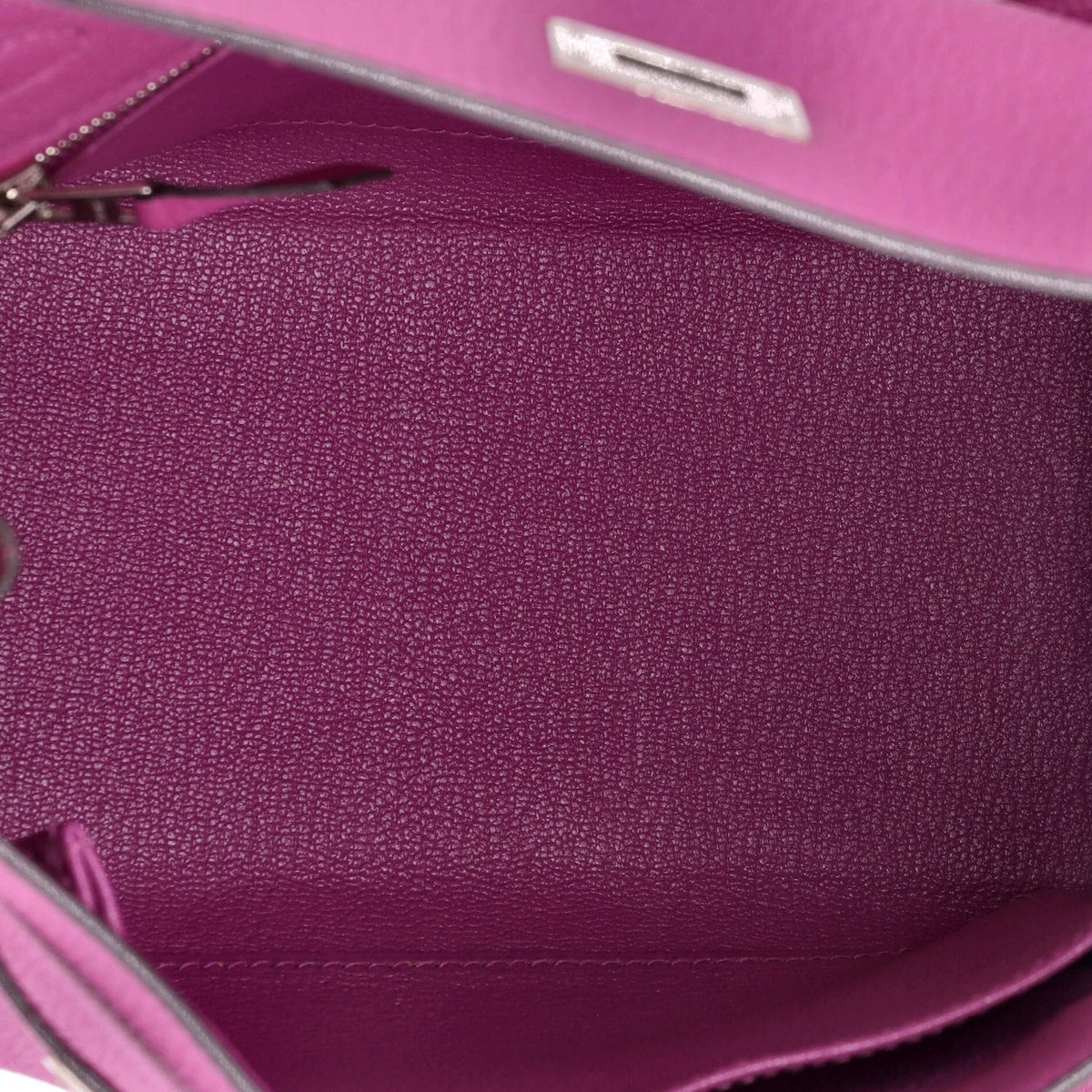 Kelly Handbag Rose Pourpre Togo with Palladium Hardware 25