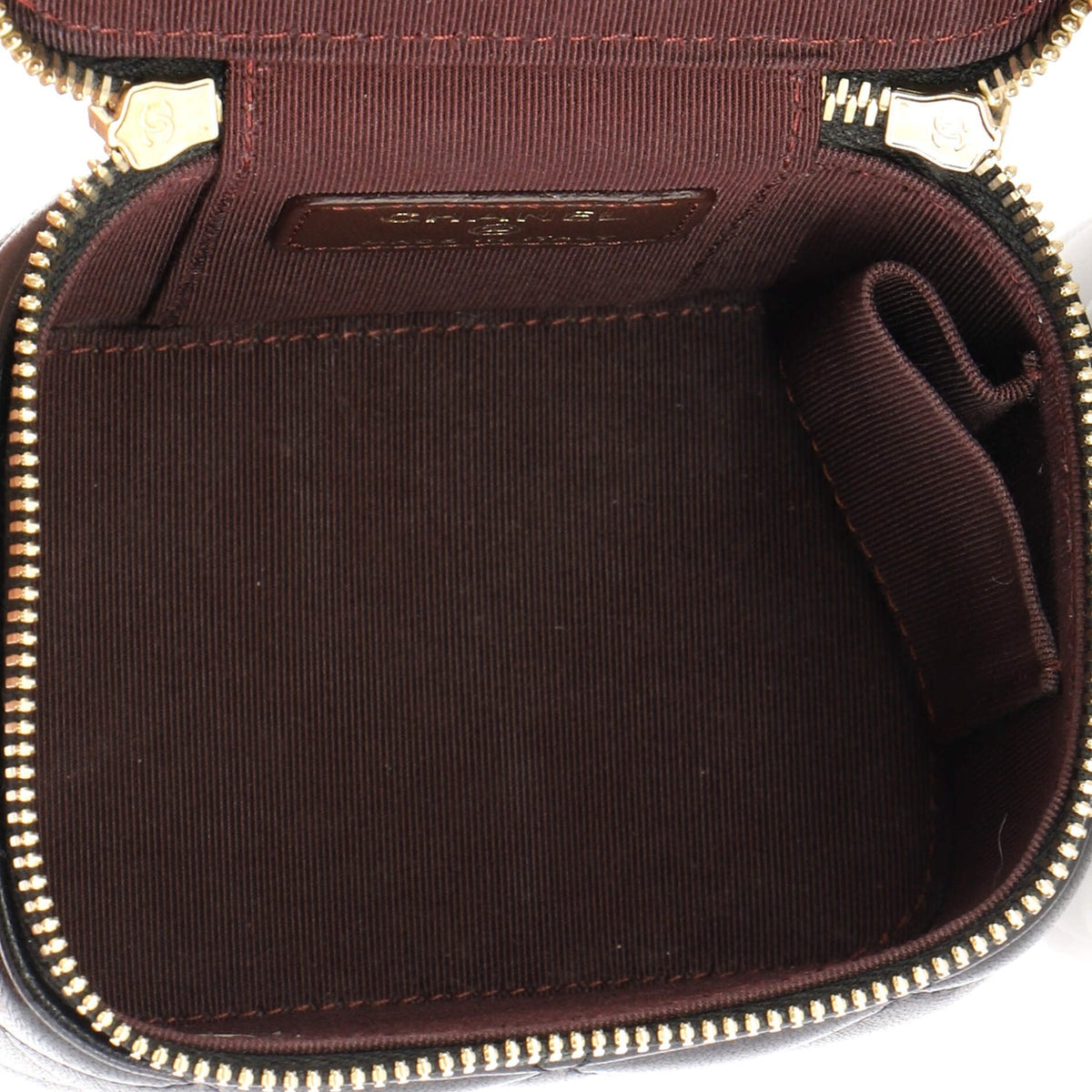 Classic Vanity Case with Chain Quilted Lambskin Mini
