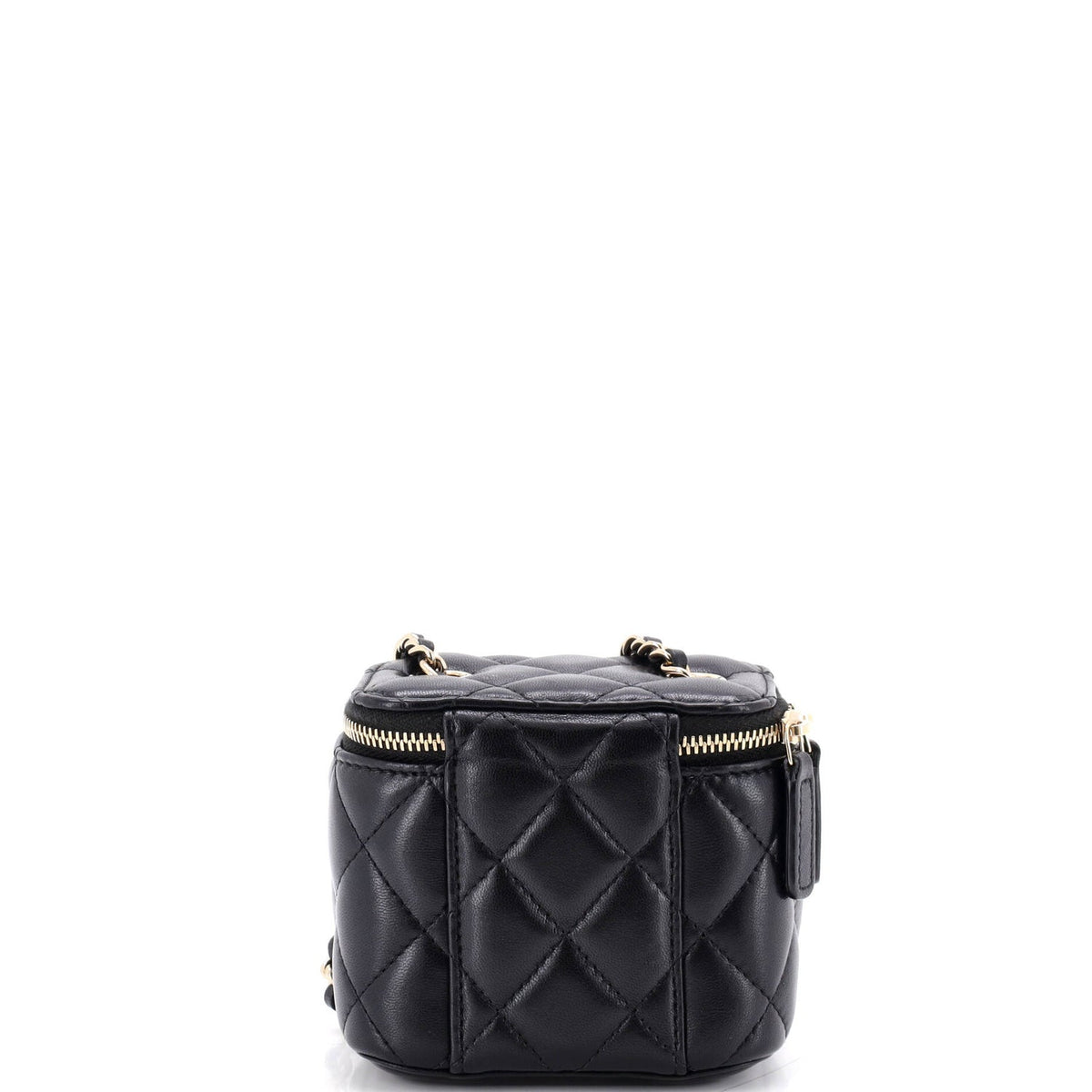 Classic Vanity Case with Chain Quilted Lambskin Mini