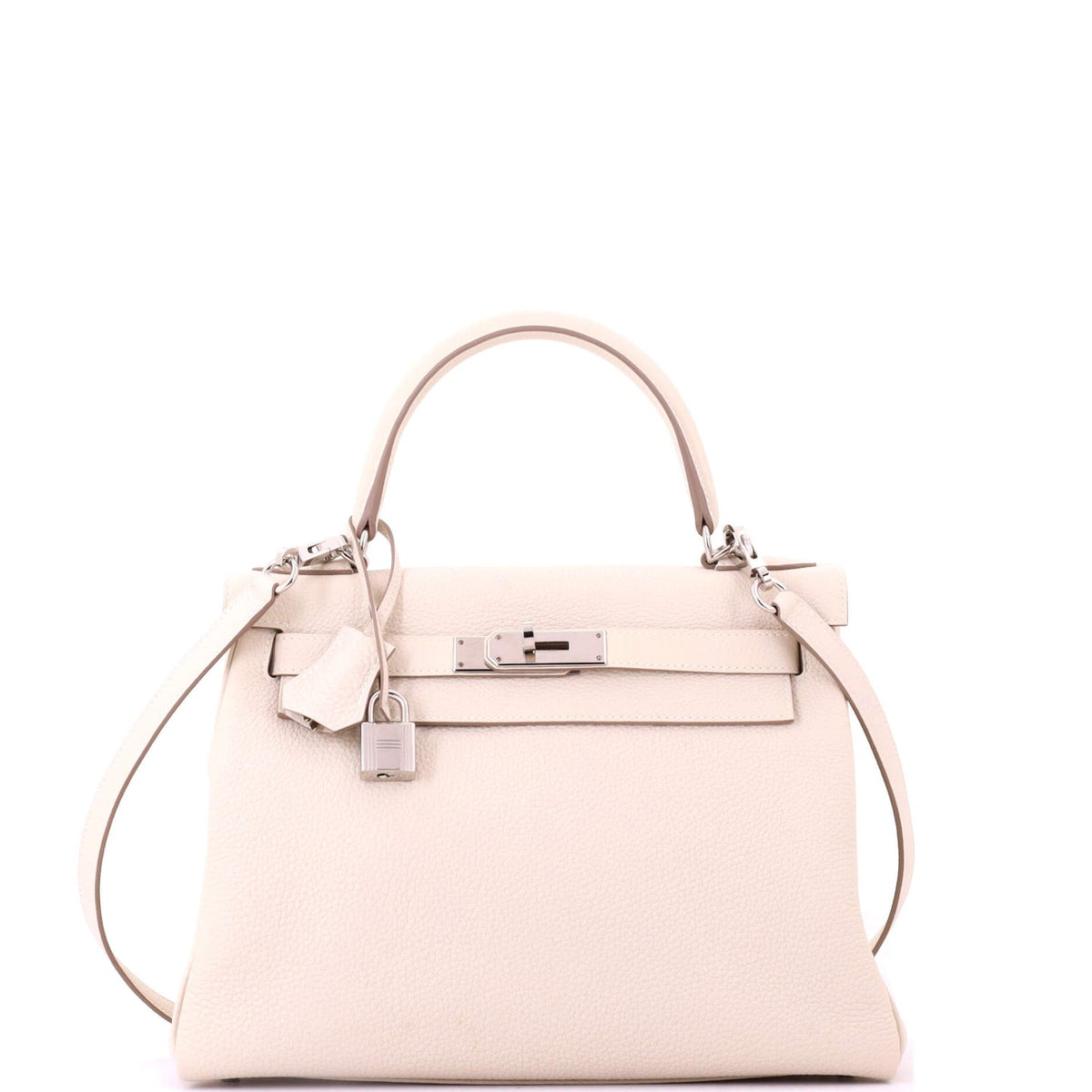 Kelly Handbag Light Togo with Palladium Hardware 28