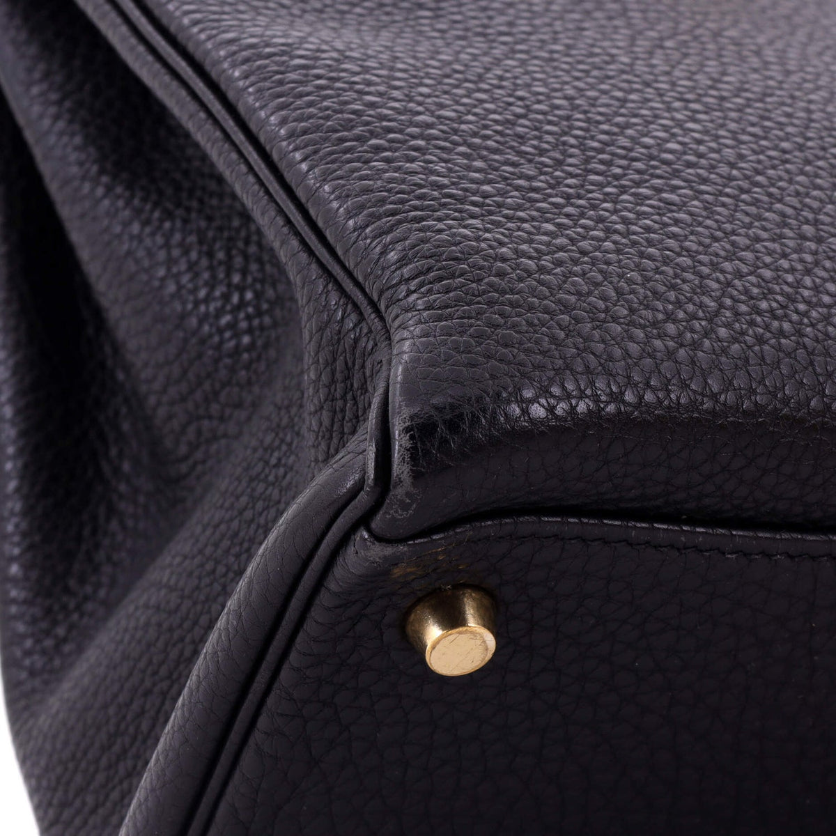 Kelly Handbag Noir Togo with Gold Hardware 28