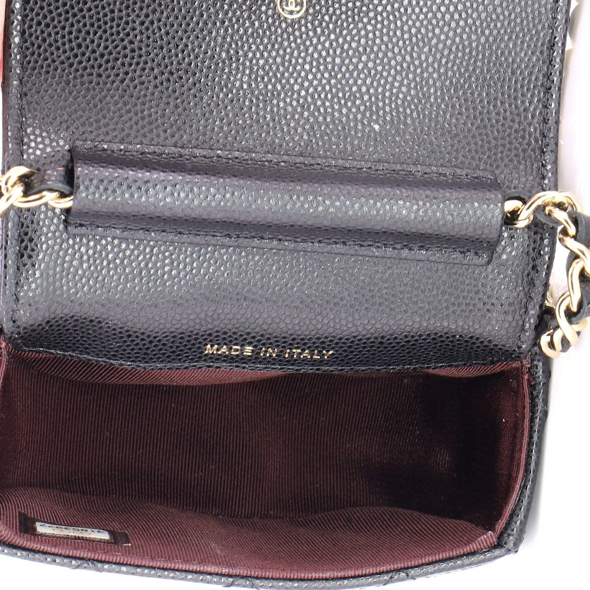 Classic Square Flap Clutch with Chain Quilted Caviar Mini