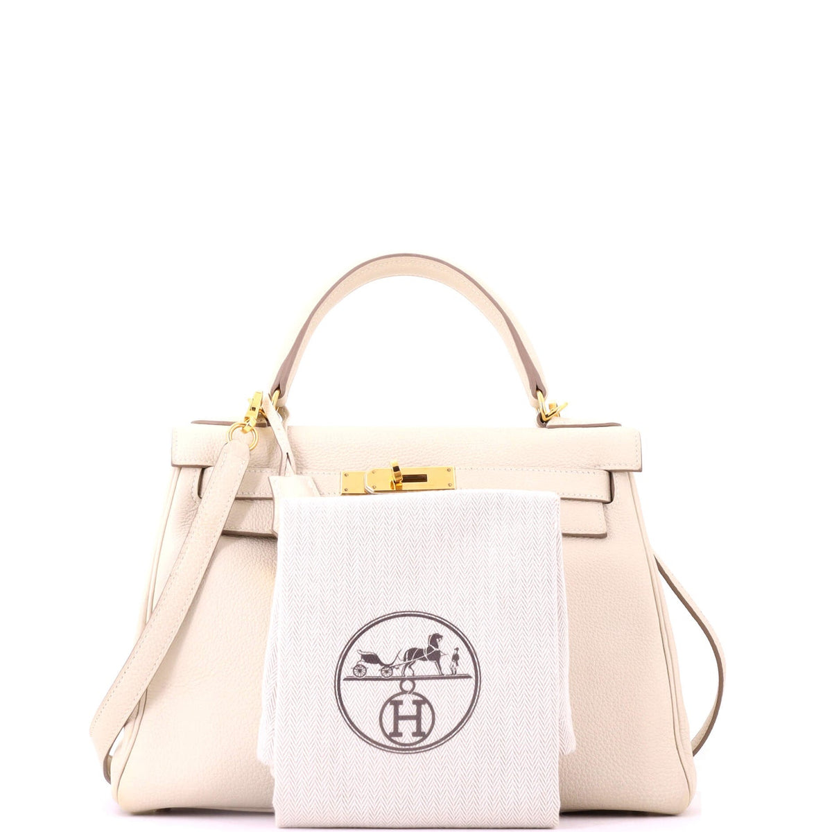 Kelly Handbag Light Togo with Gold Hardware 28