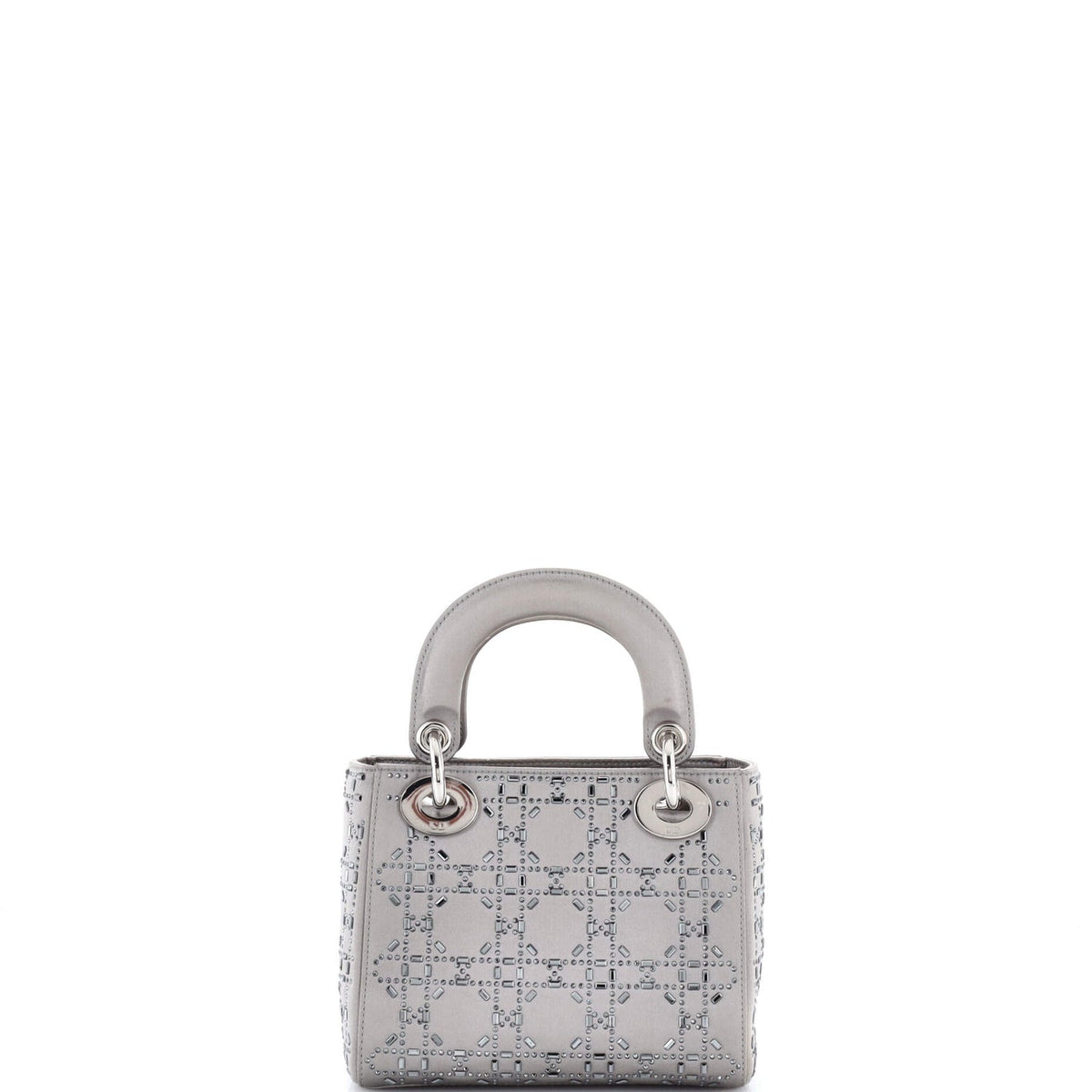 Lady Dior Bag Crystal Embellished Cannage Quilt Satin Mini