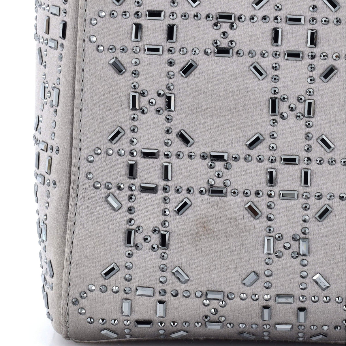 Lady Dior Bag Crystal Embellished Cannage Quilt Satin Mini