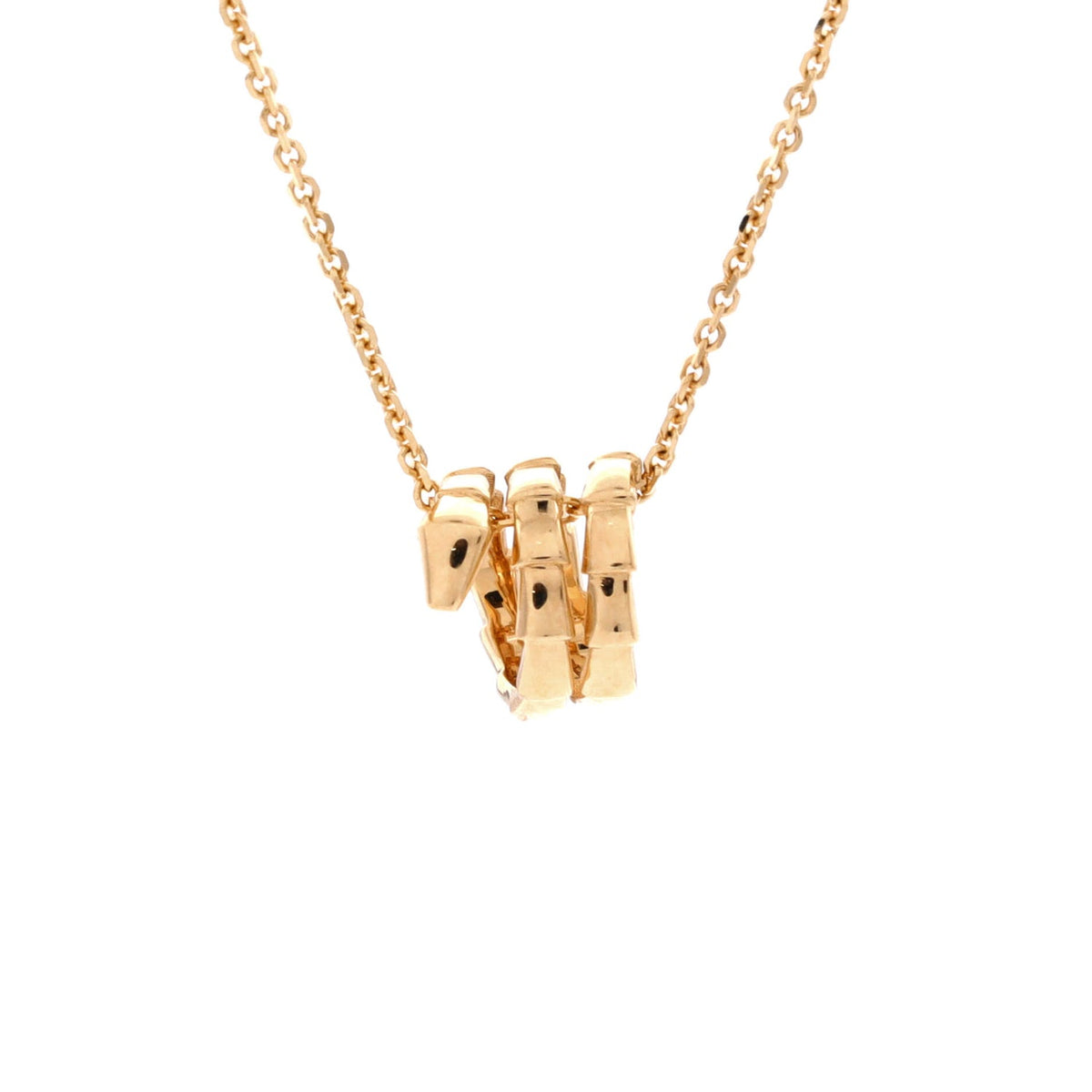 Serpenti Viper Spiral Pendant Necklace 18K Yellow Gold