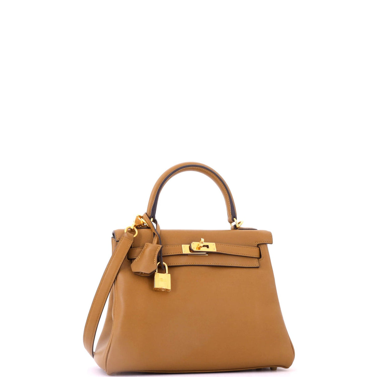 Kelly Handbag Bronze Dore Swift with Gold Hardware 25